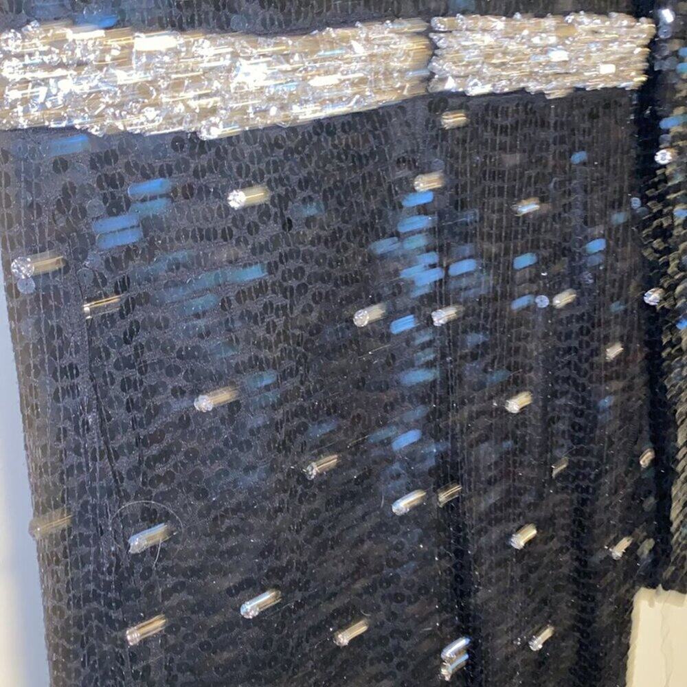 Mac Duggal Dress With Black Sequins and Rhinestones. - Picture 9 of 14